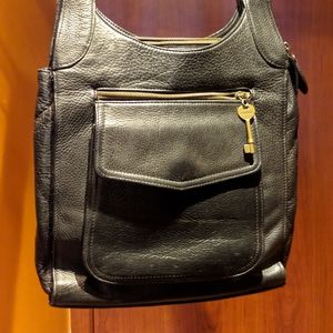 Fossil Leather Purse Bag Black